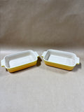Pair Of Le Creuset Rectangle Yellow Ombré Baking Dishes