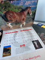 6-Piece Vintage Budweiser Clydesdale Calendars