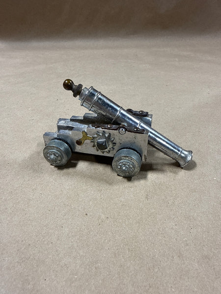 Small Vintage Metal Civil War Cannon — Made in Italy