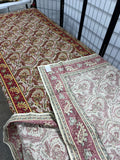Williams Sonoma Gold/Red Paisley Table Cloth, 106"x70"