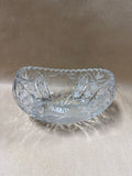 Oval Shaped Cut Glass Bowl
