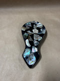 Black Lucite Shell Spoon Holder