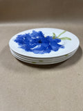 Royal Stafford Blue Poppy Salad Plates - Set Of 4 (A)