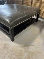 Large Leather Ottoman