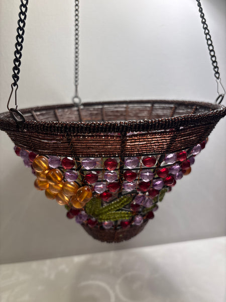 Hanging Beaded Candle Holder