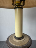 Danish Style Textured Pottery Candlestick Lamp (WORKS)