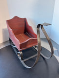 Heavyweight Wrought Iron & Wooden Decorative Sleigh