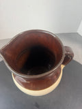 2-Tone Vintage Stoneware Pitcher