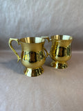 Pair Of Tankard Brass Mugs