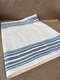 Cream Table Runner With Blue Stripes By Pottery Barn