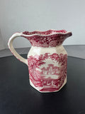 (GG) Mason’s England Vista Pink China 22oz Fenton Jug with Wide Band