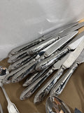 Large Lot Of Wallace Stainless Steel Flatware — 74 Pieces