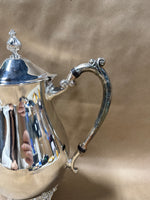 (A) Silver Plate Footed Tea Pot