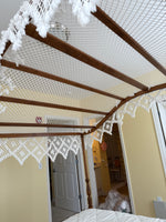 Ethan Allen Full Size Canopy Bed; Comes with rails, slats, canopy frame and canopy