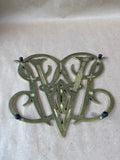 Colonial Williamsburg Virginia Metalcrafters Queen Anne Brass Cypher Trivet