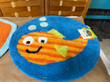 3 Piece Colorful Fish Bath Rugs