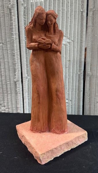Hand Crafted Terracotta Reading Women Sculpture