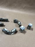 Christmas Village Colonial Stone Wall  — 10 Pieces // 2 Sets Available // *** PRICED INDIVIDUALLY ***