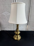 Heavyweight Vintage Brass Candlestick Lamp (WORKS)