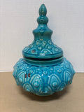Turquoise Ceramic Lidded Jar