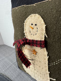 Folk Style Felt Snowman Pillow Door Knob Hanger (D)
