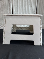 White & Black Folding Plastic Step Stool