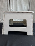 White & Black Folding Plastic Step Stool
