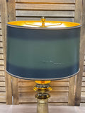 Brass Lamp with Oval Paper Shade (AS IS)