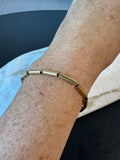 14K Gold Tube Link Bracelet