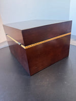 Bombay Company Mahogany Wooden Inlaid Letter Box