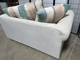 Sealy "Throw Back to the 80's" Loveseat, cream color***HEAVY ITEM***READ DETAILS ON PICK UP POLICY***