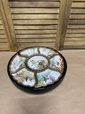 7-Piece Japanese Imari Style Floral Lazy Susan