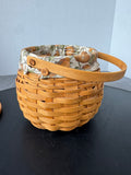 2001 Longaberger Pumpkin Patch Basket with Lid, Fabric & Plastic Liners
