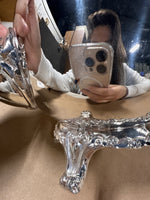 (B) Silver Plate Footed Tea Kettle