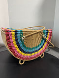Rainbow Ciroa Resin Woven Picnic Basket
