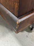 Antique Cabinet with Glass Front Doors, with Key