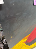 Vibrant Primary Colored Painting of Man in Boat