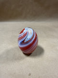 (A) Swirl Glass Egg Paperweight