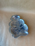 Silver Snowman Candy Dish