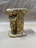 Cherubs Holding Onto Pillar Bookend
