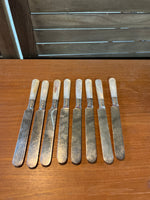 Landers, Frary & Clark Knives with Sterling and Mother of Pearl Handles, 8 pc