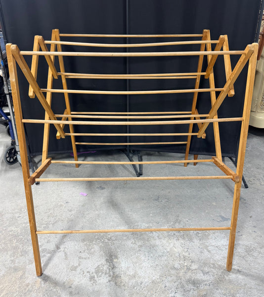 Expanding Vintage Wooden Drying Rack