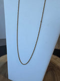 24” Gold Plate Rope Chain Necklace