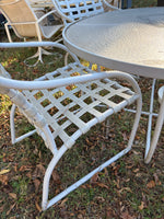 Patio Table and Chairs Set w/Umbrella Holder