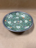 (A) Japanese Porcelain Ware Pewter Encased Trinket Dish