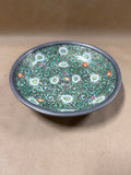 (A) Japanese Porcelain Ware Pewter Encased Trinket Dish