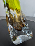 Joska Waldglashütte Style Green Ombré Art Glass Vase