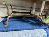 Glass Top Coffee Table, with Metal Base