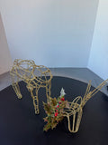 Gold Glitter Wire Holiday Reindeer