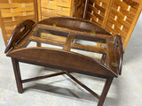 Butler Style Coffee Table with Glass